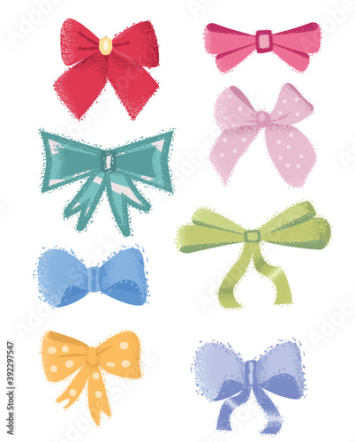 bows for Christmas boxes gift vector holiday