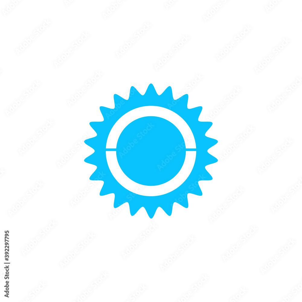 Bike chainring, chainwheel icon flat Bike chainring, chainwheel icon flat