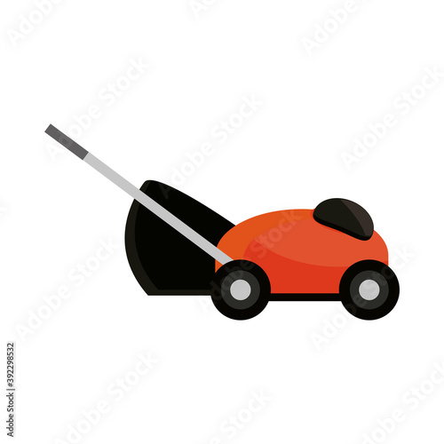 mower grass object isolated on white background
