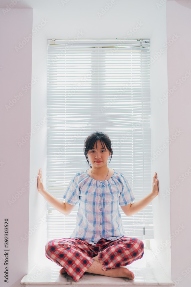 Asian teenage girl at home Asian teenage girl at home