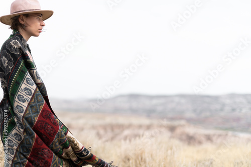 Seeker Woman In A Countryside photo