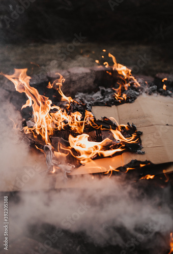 Burning fire