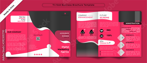 trifold business brochure template