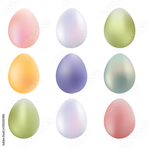 painted eggs easter vector art colorful spring