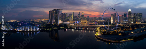 Aerial of the Singapore Skyline photo