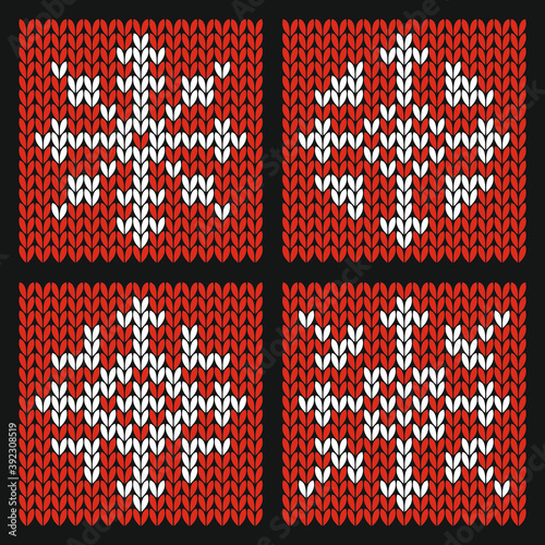 Knitted Christmas Snowflakes