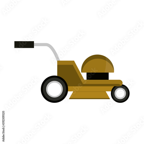 lawn mower, cut machine isolated on white background