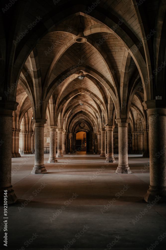 Hallway of old university building