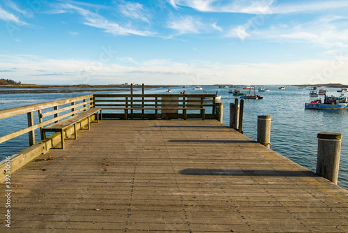 fishing pier in Cape Porpoise  Maine. USA