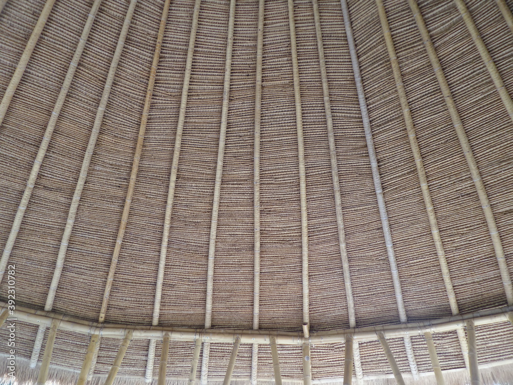 Wooden thatched roof texture Wooden thatched roof texture