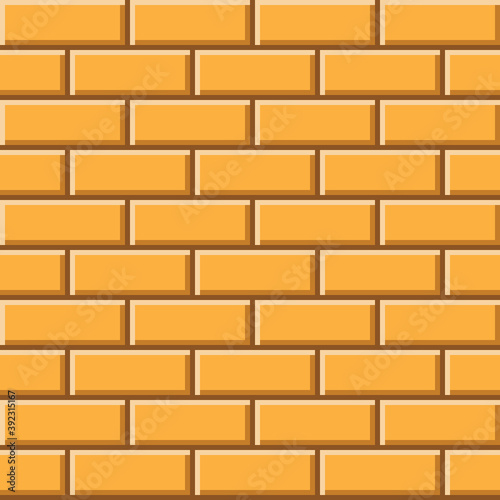 Orange brick texture pixel art. Vector picture.