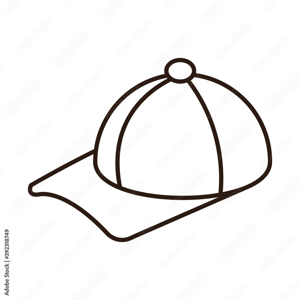 sport cap accessory fashion line icon sport cap accessory fashion line icon