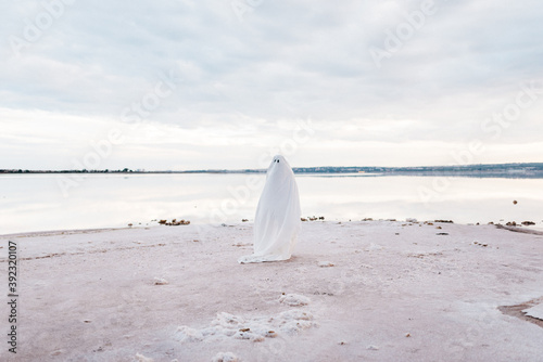 Ghost on a lake. photo