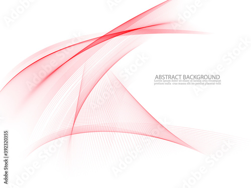 Abstract vector background, red waved lines for brochure, website, flyer design