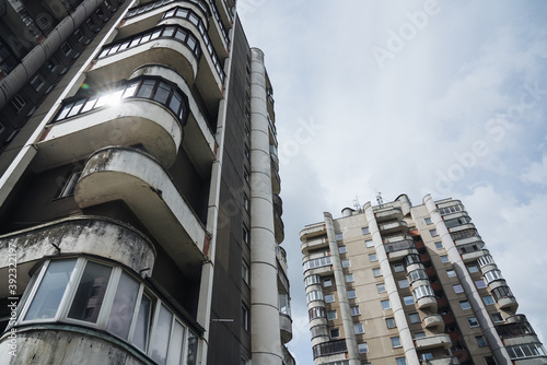 Building facade With Balconies And Windows photo