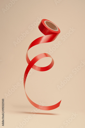 Red ribbon for gift