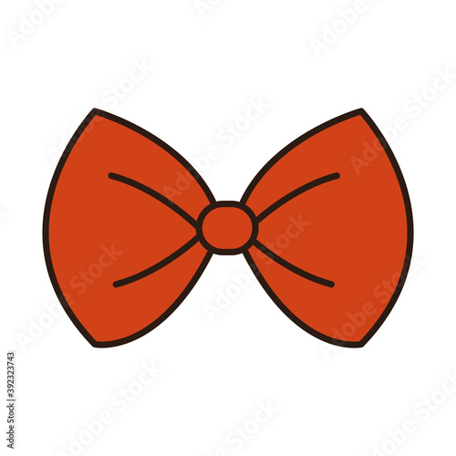 bow tie accessory classic male clothes line and fill icon