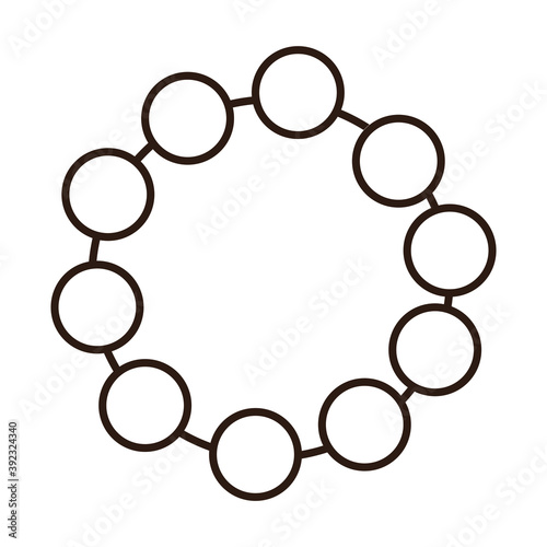 necklace accessory jewelry female line icon