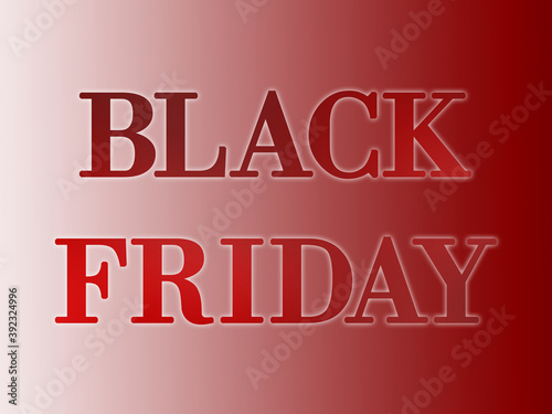 Letras de Black Friday para las rebajas de color negro, rojo y rosa.
