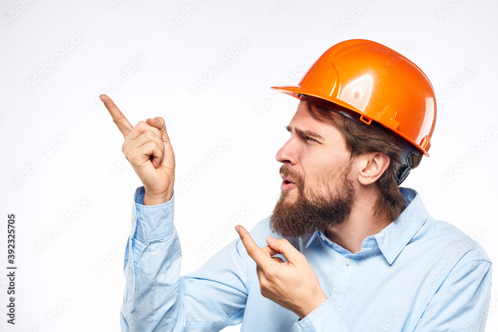 engineer in orange hard hat safety work construction industry engineer in orange hard hat safety work construction industry