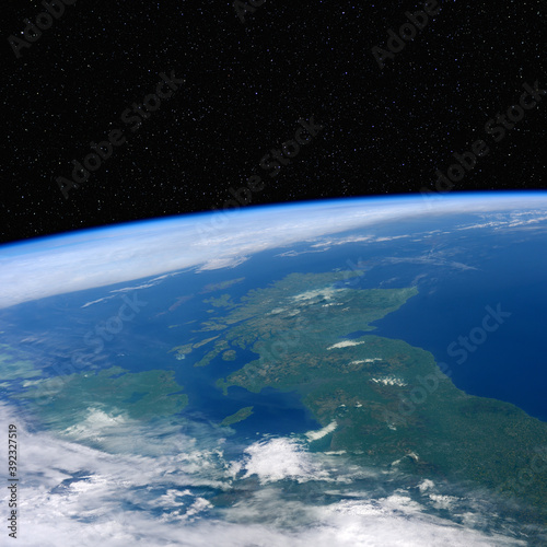 Fototapeta Naklejka Na Ścianę i Meble -  Scotland from space. Elements of this image furnished by NASA.