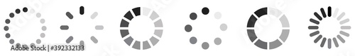 Loading icon set. load. Circle loader collection. load bar icons. Collection of loading icons. Round progress bar for web and application ui. Vector illustration