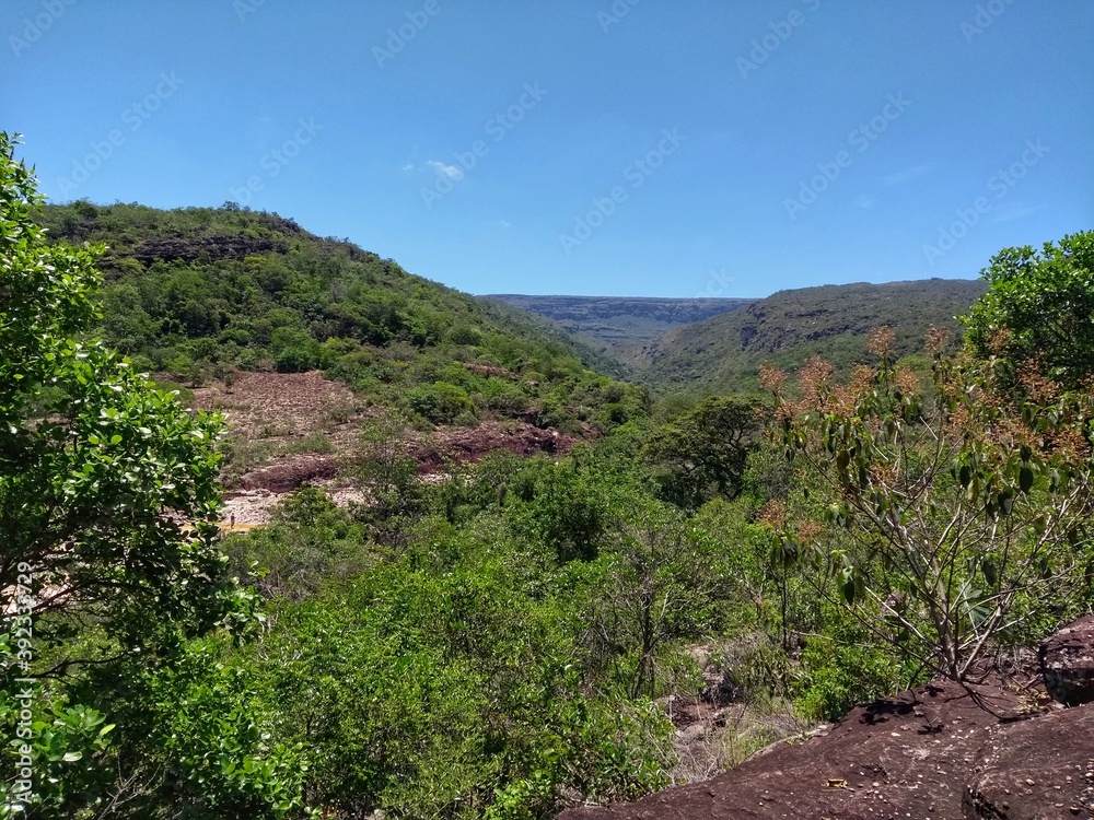 Obraz premium Waterfall - Lençois, Chapada Diamantina, Bahia, Brazil Chapada Diamantina is a region of Bahia state, in the Northeast of Brazil. 