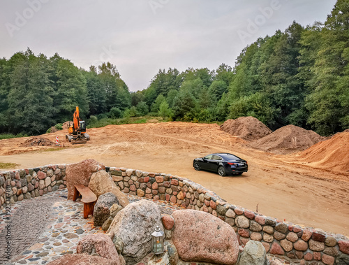 Mazda 6 car in a sand quarry