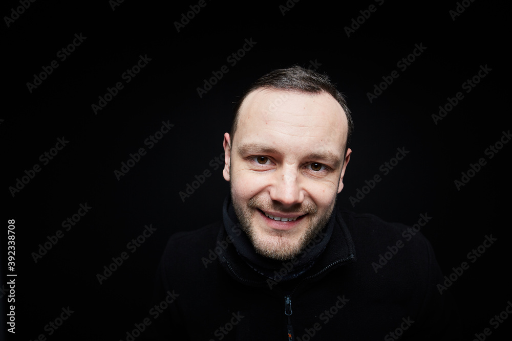 Obraz premium Portrait of a person on a black background