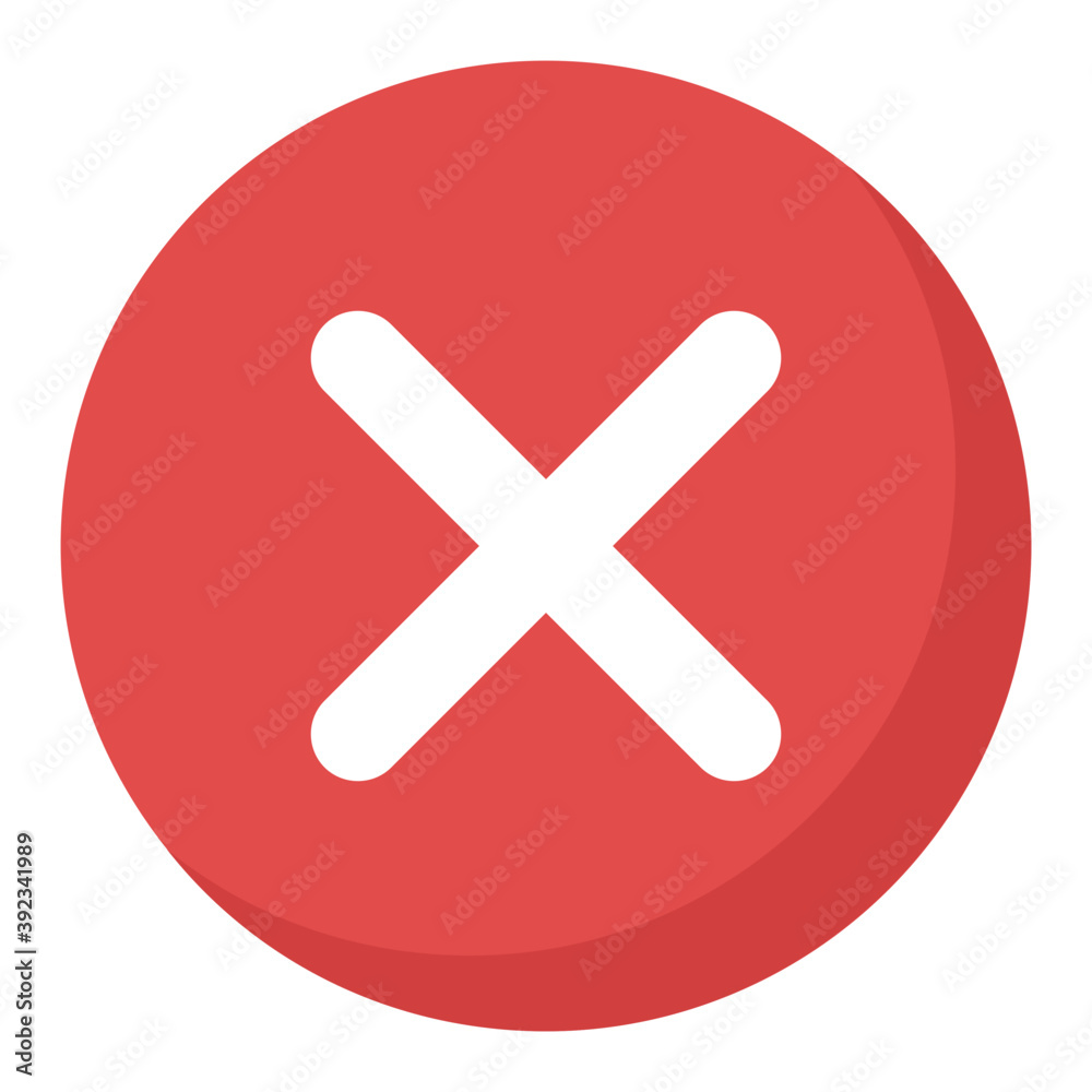 A cross sign symbolic of deletion
A cross sign symbolic of deletion