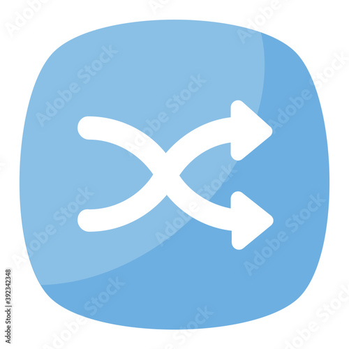 
Arrow shuffle flat vector icon 
