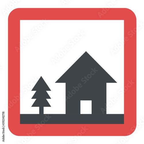 
Home zone informative sign 
