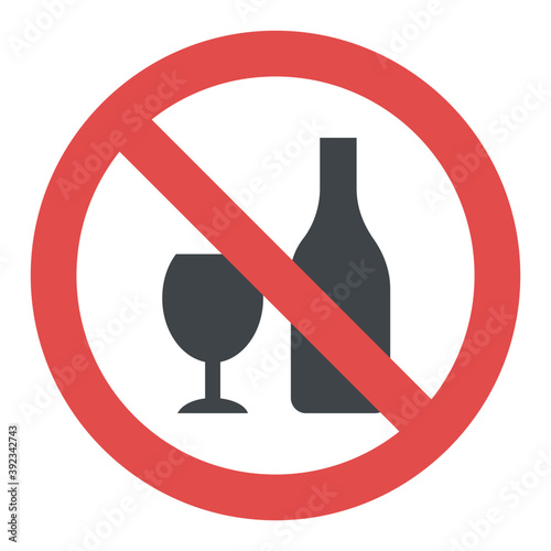 
Stop alcohol sign or label 
