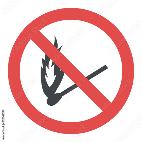  No matchstick fire sign 