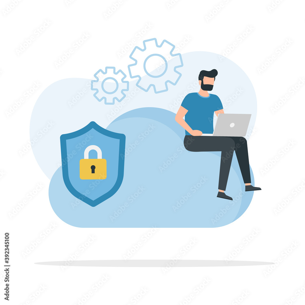 Cloud security, encryption and secure data exchange. Safety and confidential data protection, concept with characters. Cloud security, encryption and secure data exchange. Safety and confidential data protection, concept with characters.