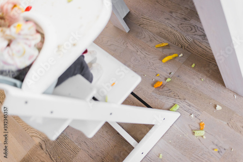 blw baby led weaning dirty hands and mess around photo