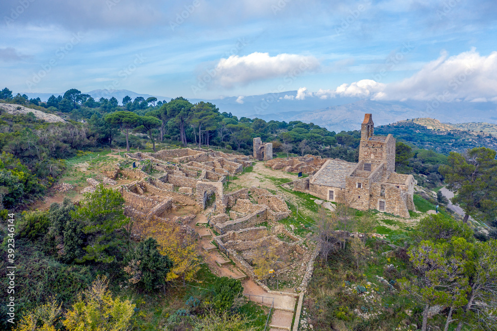 Ruins of Church of Santa Creu de Rodes, Catalonia, Spain