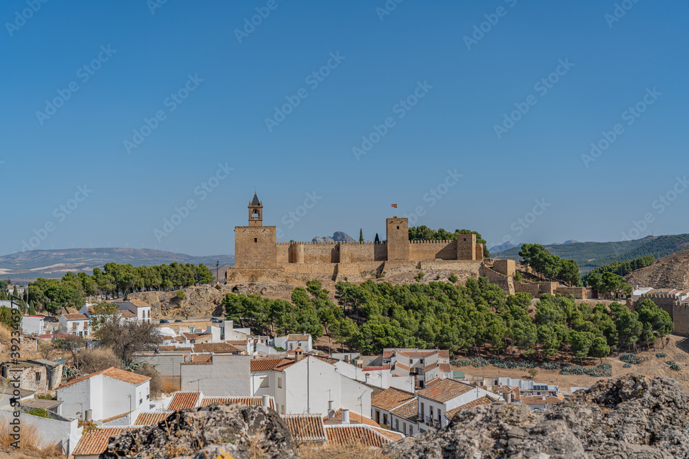 Moorish castle alcazaba in Antequera, Andalusia Spain