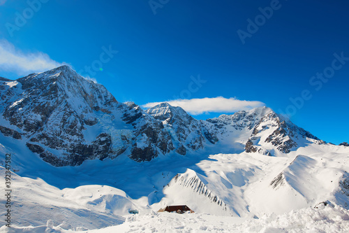 winter mountain landscape, Sulden Italy