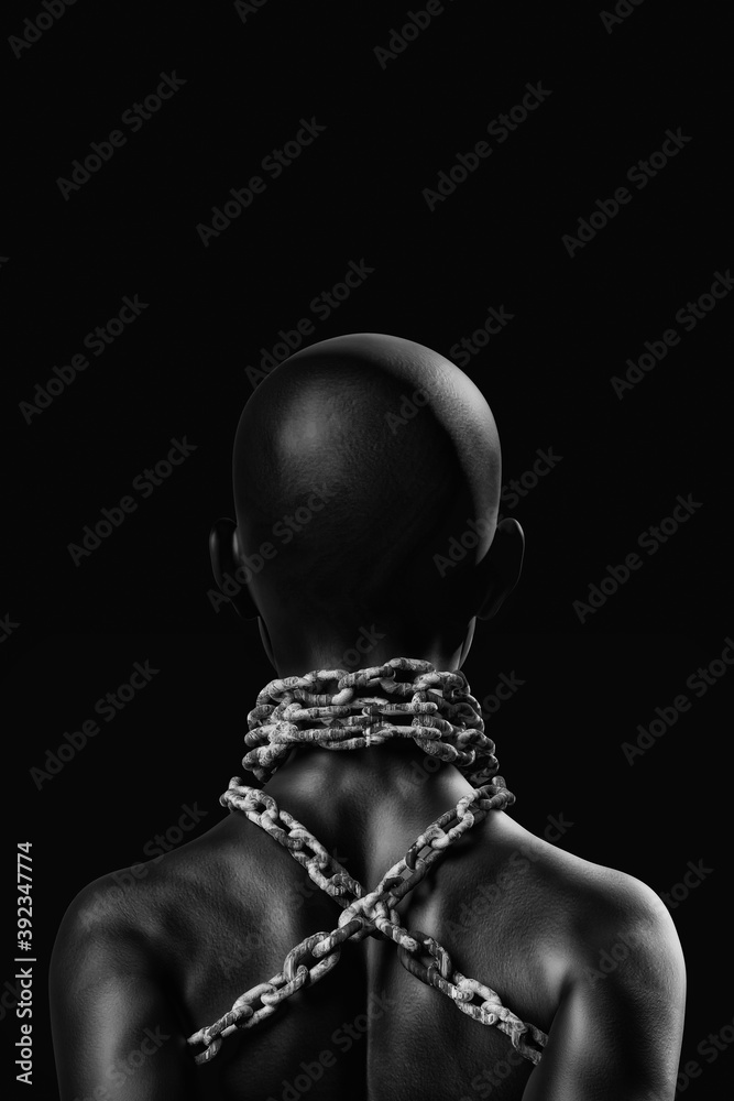 Woman with chains stock image. Image of artistic, black - 17985109