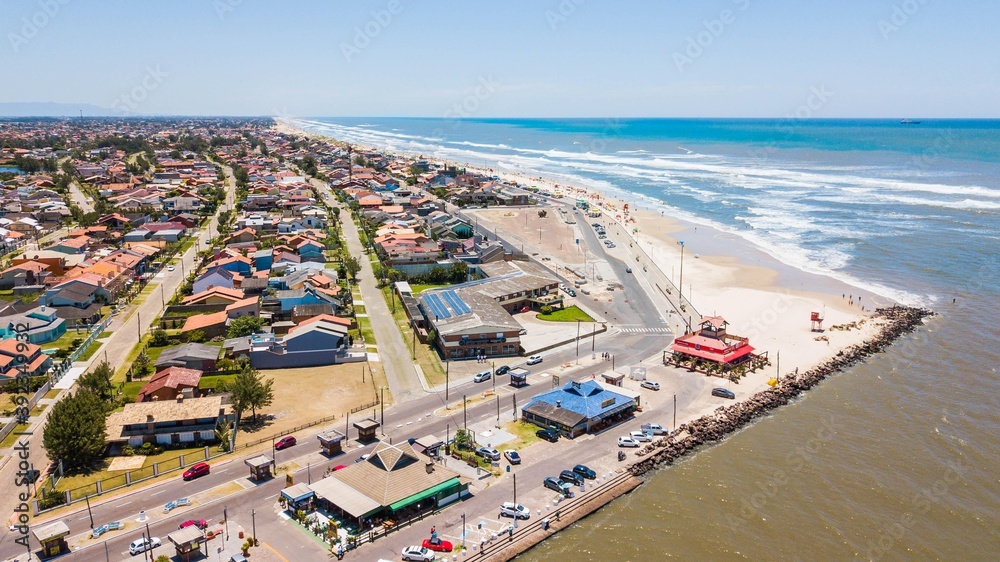 Imbé - RS. Aerial view of Imbé city and beach - Rio Grande do Sul – Brazil