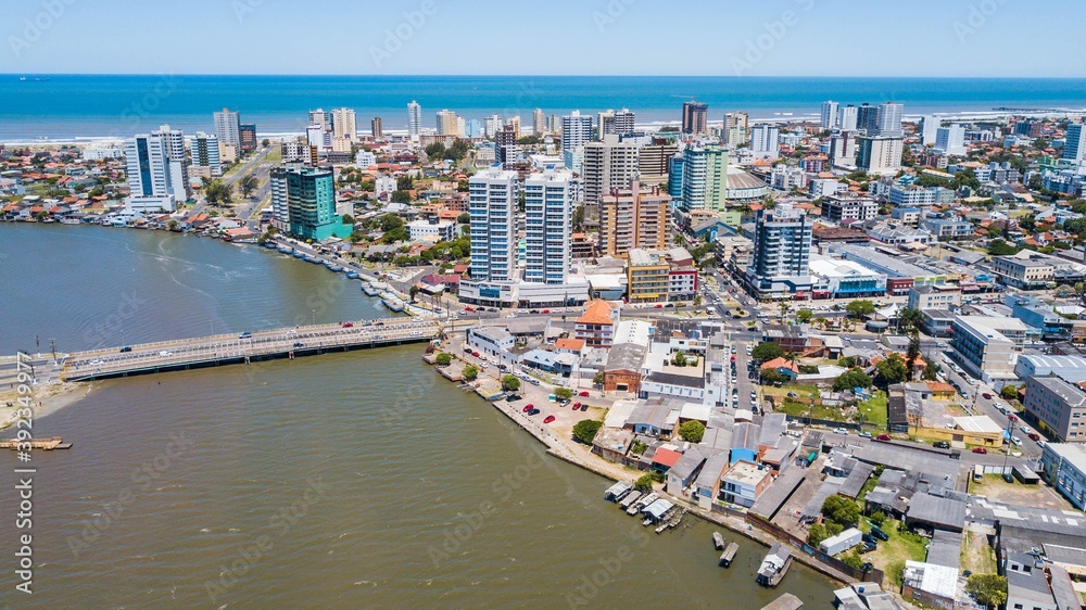 Tramandaí - RS. Aerial view of Tramandai city and beach - Rio Grande do Sul – Brazil
