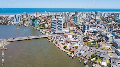 Tramandaí - RS. Aerial view of Tramandai city and beach - Rio Grande do Sul – Brazil © Jair