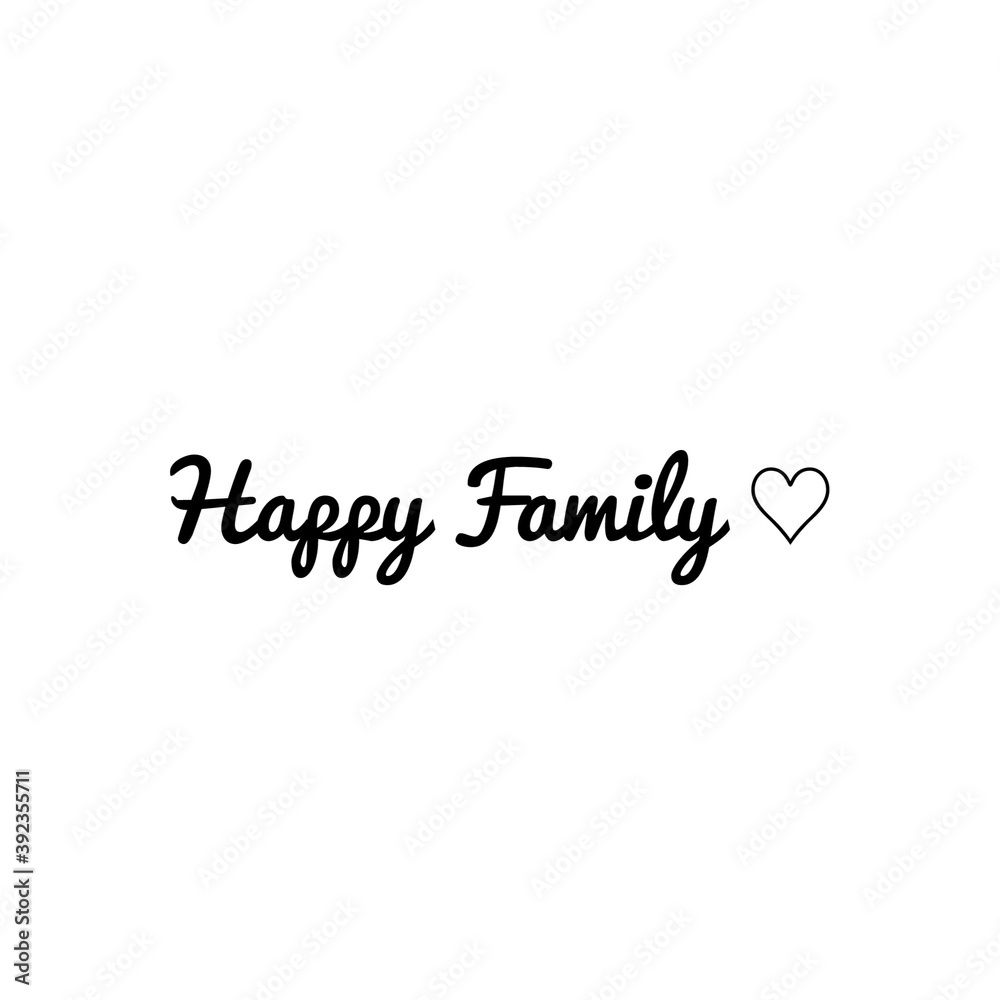 ''Happy Family'' Word Illustration