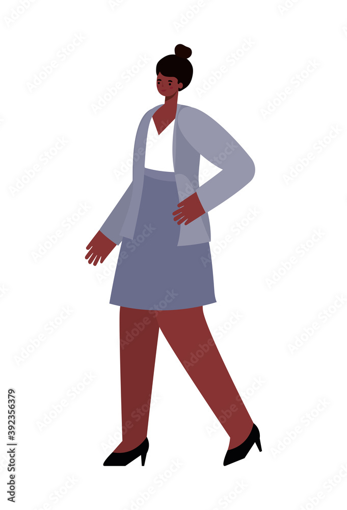 woman dressed in gray skirt on whithe background woman dressed in gray skirt on whithe background