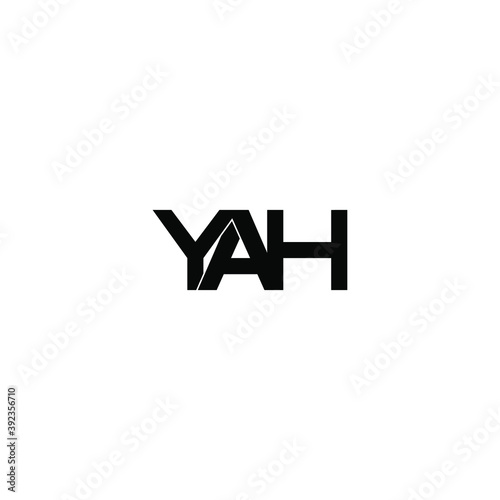 yah letter original monogram logo design photo