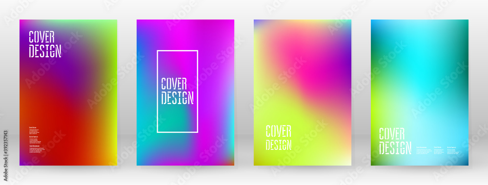 Fototapeta premium Pastel Soft. Rainbow Gradient Set Color Background