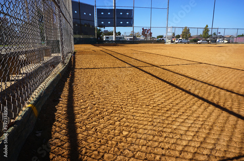 Canvas Print Empty Baseball field at park
