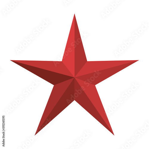 star with red color and five points