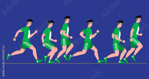 Running man sequence, frames vector illustrations. sport animation symbols © Visualroom